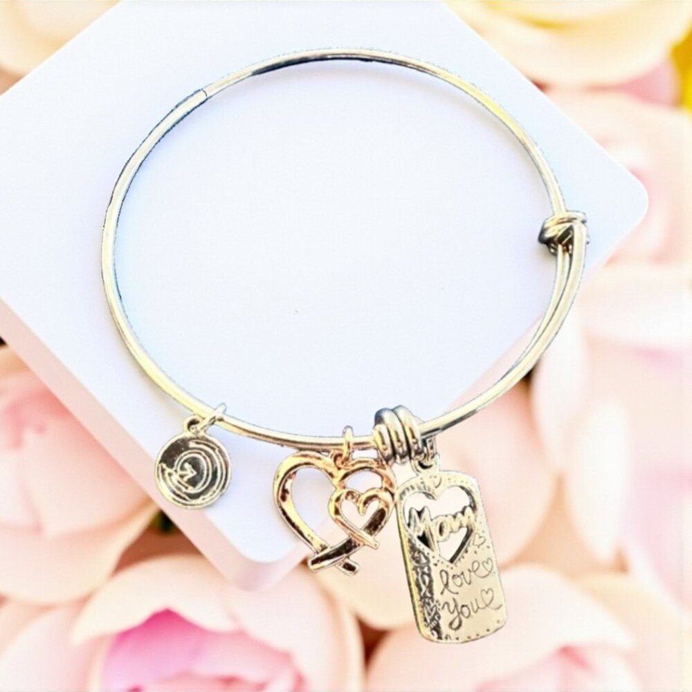 Love This Life โMomโ Silver adjustable two tone bracelet NWOT - Picture 8 of 8